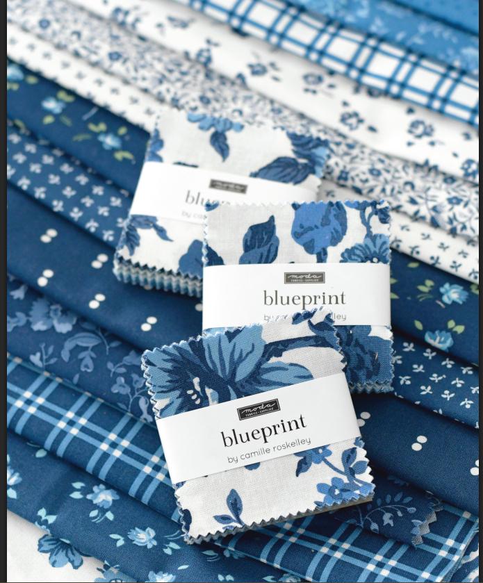 Blueprint by Camille Roskelley for Moda Quilter's Cotton Charm Pack of 42 5 x 5 inch squares