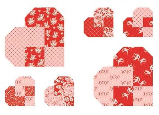 Lovely Quilt Pattern by It's Sew Emma. Fat Quarter Friendly. Directions for Table Runner, Wall Hanging, Lap Quilt, and Queen Size Quilt.