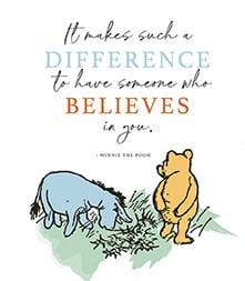 Winnie the Pooh Panel by Echo Park Paper Co for Riley Blake Designs 35.5 inch cuts of Quilter's Cotton Fabric