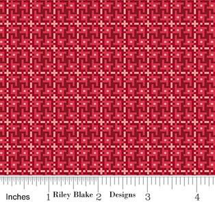 Weave in Cherry Tart from Farmer's Daughter by Lori Holt of Bee in My Bonnet for Riley Blake Designs. Continuous Cuts of Quilter's Cotton.