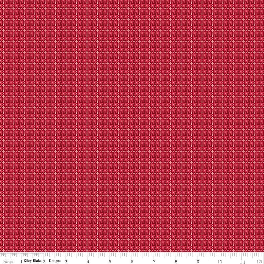 Weave in Cherry Tart from Farmer's Daughter by Lori Holt of Bee in My Bonnet for Riley Blake Designs. Continuous Cuts of Quilter's Cotton.