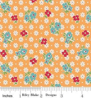 Feedsack in Marigold from Farmer's Daughter by Lori Holt of Bee in My Bonnet for Riley Blake Designs. Continuous Cuts of Quilter's Cotton.