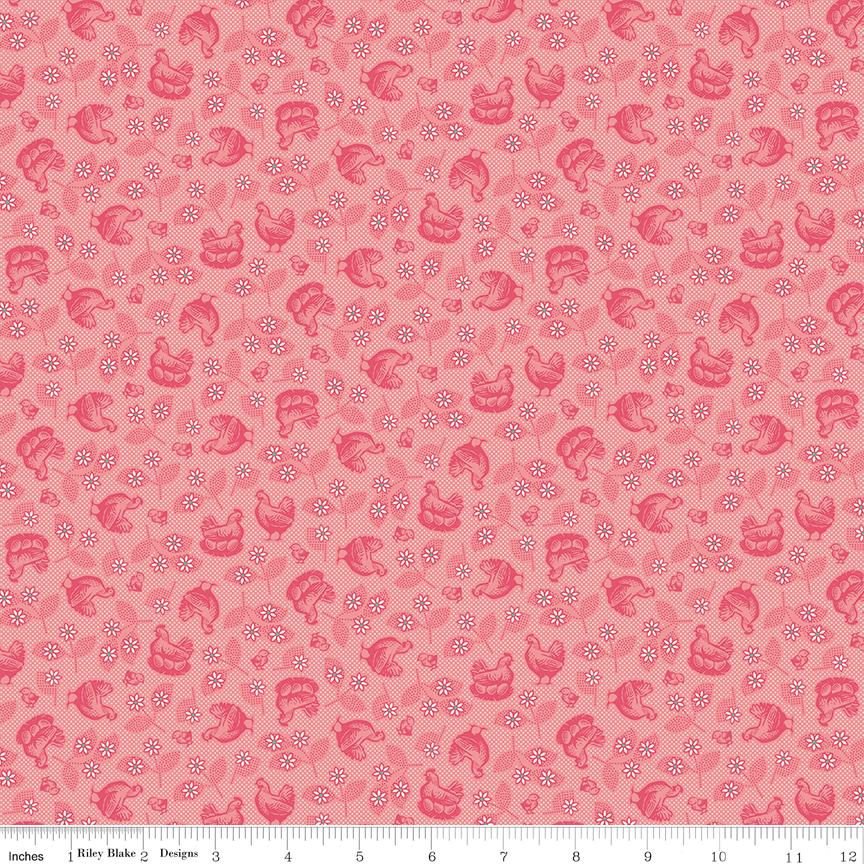 Farmer's Daughter by Lori Holt of Bee in My Bonnet for Riley Blake Designs. Quilter's Cotton Fat Quarter Bundle. 54 18 x 22 inch squares