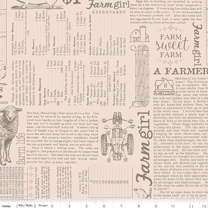 Farmer's Daughter by Lori Holt of Bee in My Bonnet for Riley Blake Designs. Quilter's Cotton Fat Quarter Bundle. 54 18 x 22 inch squares