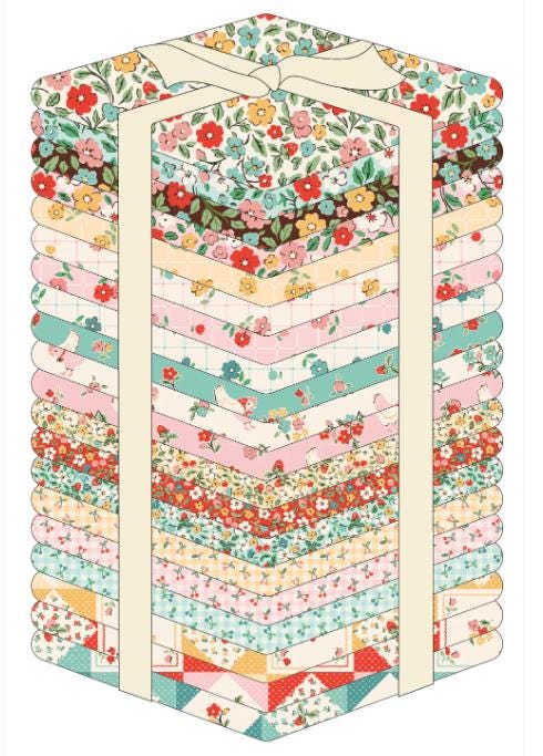 Farmhouse Fancy by Poppie Cotton Quilter's Cotton Fat Quarter Bundle 20 pieces of 18 x 22 inch fabrics