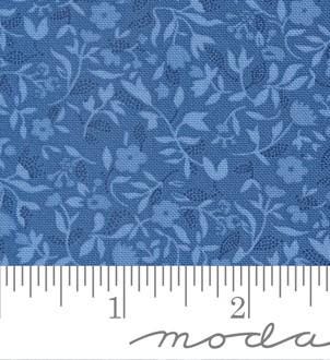 Frolic Florals in Sea from the Blueprint collection by Camille Roskelley for Moda continuous cuts of Quilter's Cotton