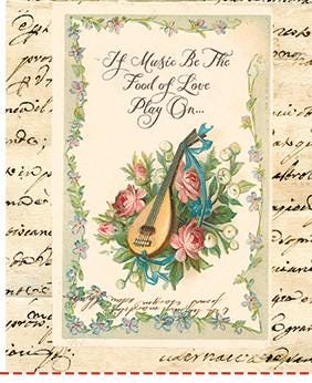 Rose Garden Panel from the Rose & Violet's Bouquets des Fleurs collection by Miss Rose and Sister Violet Riley Blake Designs Continuous Cuts