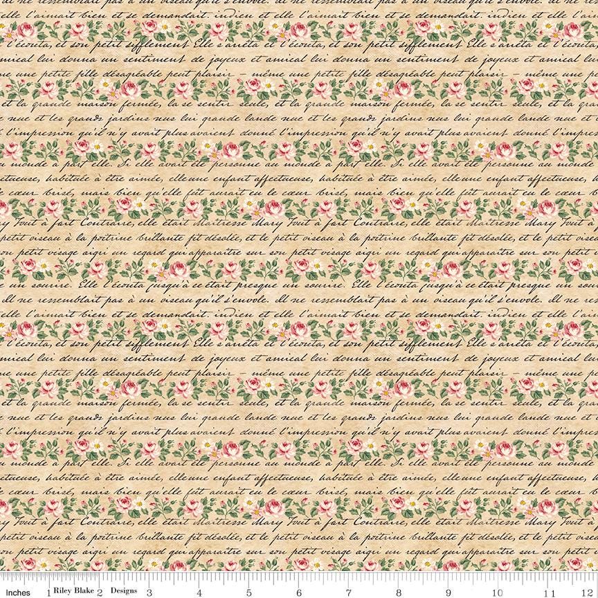 Rose & Violet's Bouquet des Fleurs collection by Miss Rose and Sister Violet for Riley Blake Designs. Jelly Roll 40 2.5" by 44" strips
