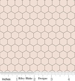 Chicken Wire Background in Rustic Farmer's Daughter Lori Holt: Bee in My Bonnet, Riley Blake Designs Continuous Cuts of Quilter's Cotton.