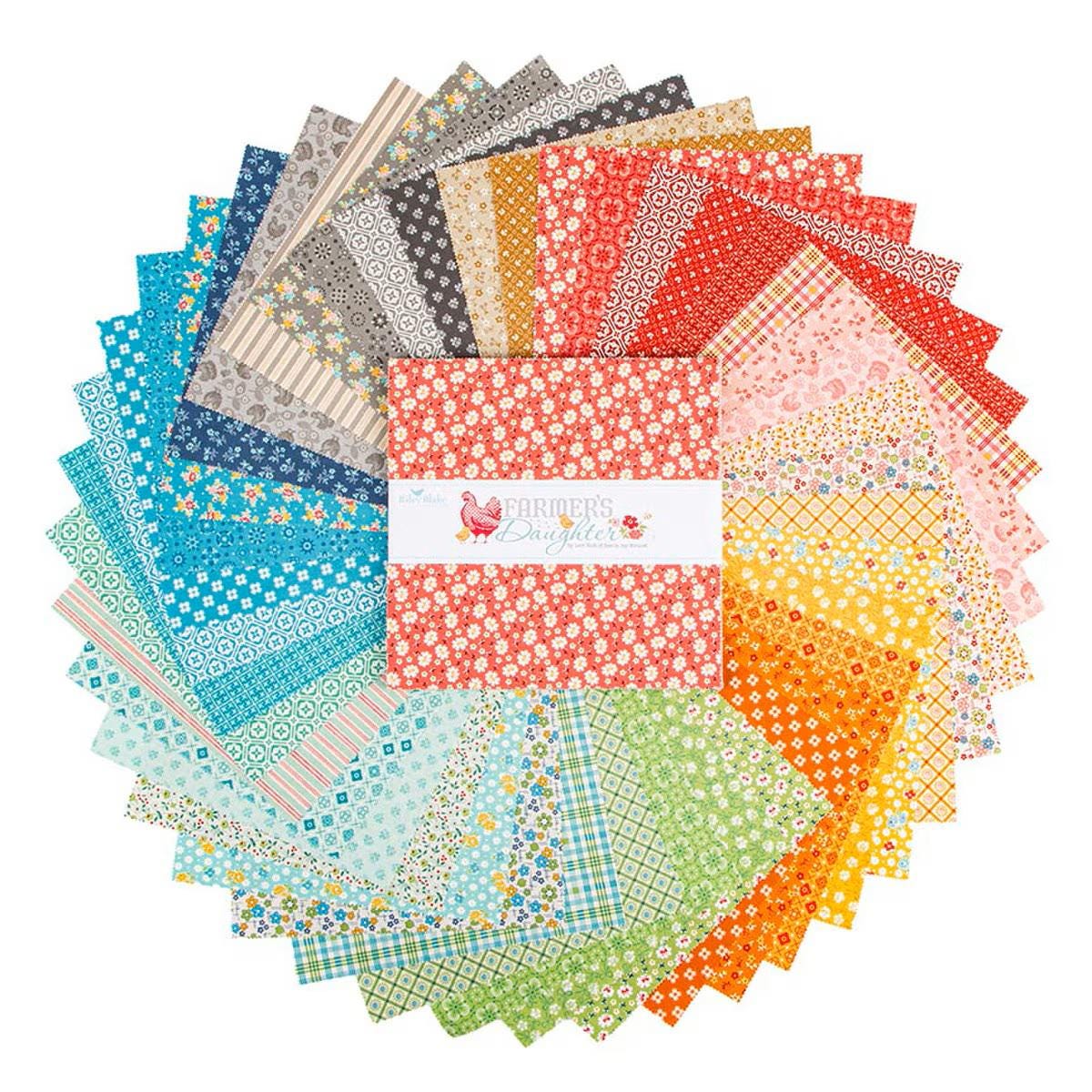 Farmer's Daughter by Lori Holt of Bee in My Bonnet for Riley Blake Designs. Layer Cake 42 10 inch squares.  10 inch stacker