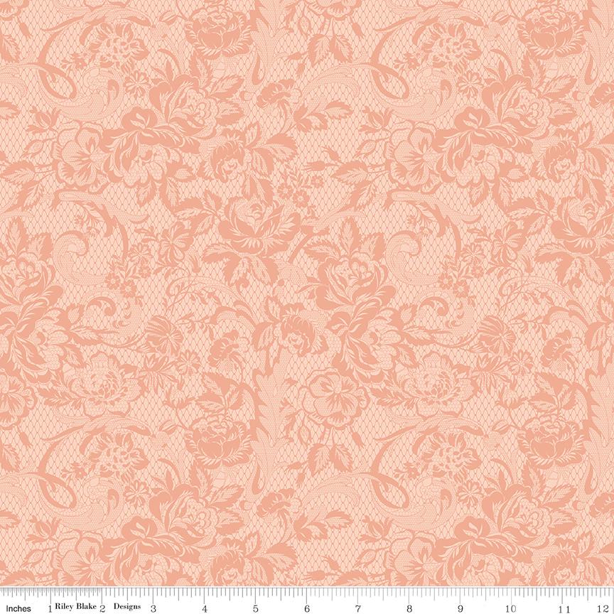 Lace in Blush from the Rose & Violet's Bouquets des Fleurs collection by Miss Rose and Sister Violet for Riley Blake Designs Continuous Cuts