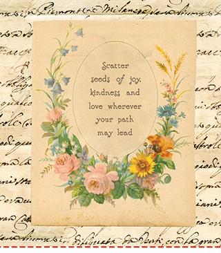 Rose Garden Panel from the Rose & Violet's Bouquets des Fleurs collection by Miss Rose and Sister Violet Riley Blake Designs Continuous Cuts