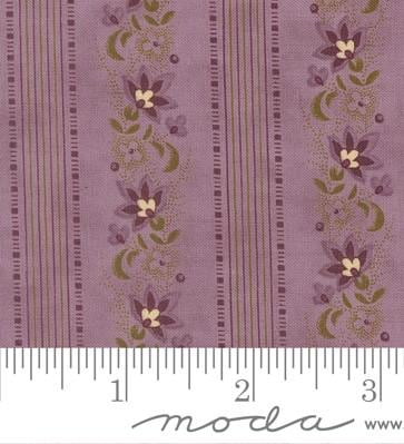 Collections for a Cause Essence Floral Stripe in Lavender by Howard Marcus for Moda Fabrics. Continuous cuts of Quilter's Cotton