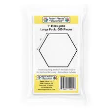 English Paper Piecing 1 inch Hexagon Papers in pack of 600 from Paper Pieces
