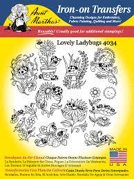 Lovely Ladybugs Aunt Martha's #4034 Vintage Embroidery Hot Iron Transfer Pattern