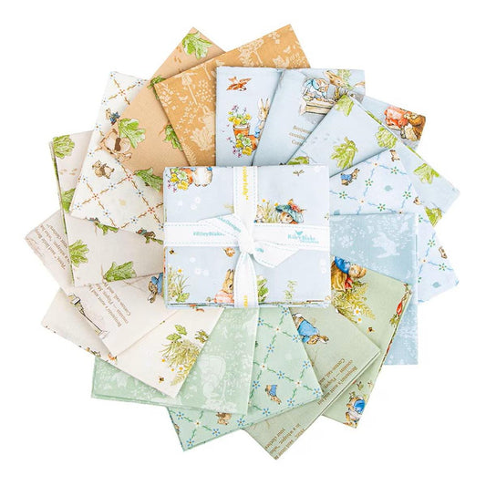 Peter Rabbit & Benjamin Bunny from Riley Blake Designs. Fat Quarter Bundle. 15 squares 18 x 22 inch