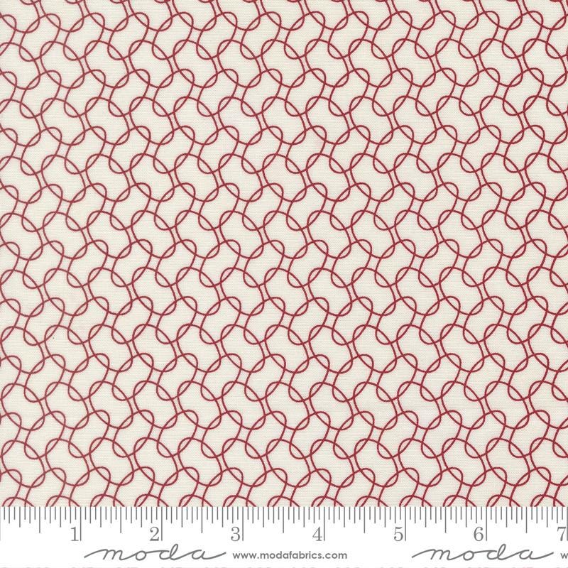 Intertwined Blenders in Cloud Crimson. American Gatherings III by Primitive Gatherings for Moda. Continuous cuts of Quilter's Cotton Fabric