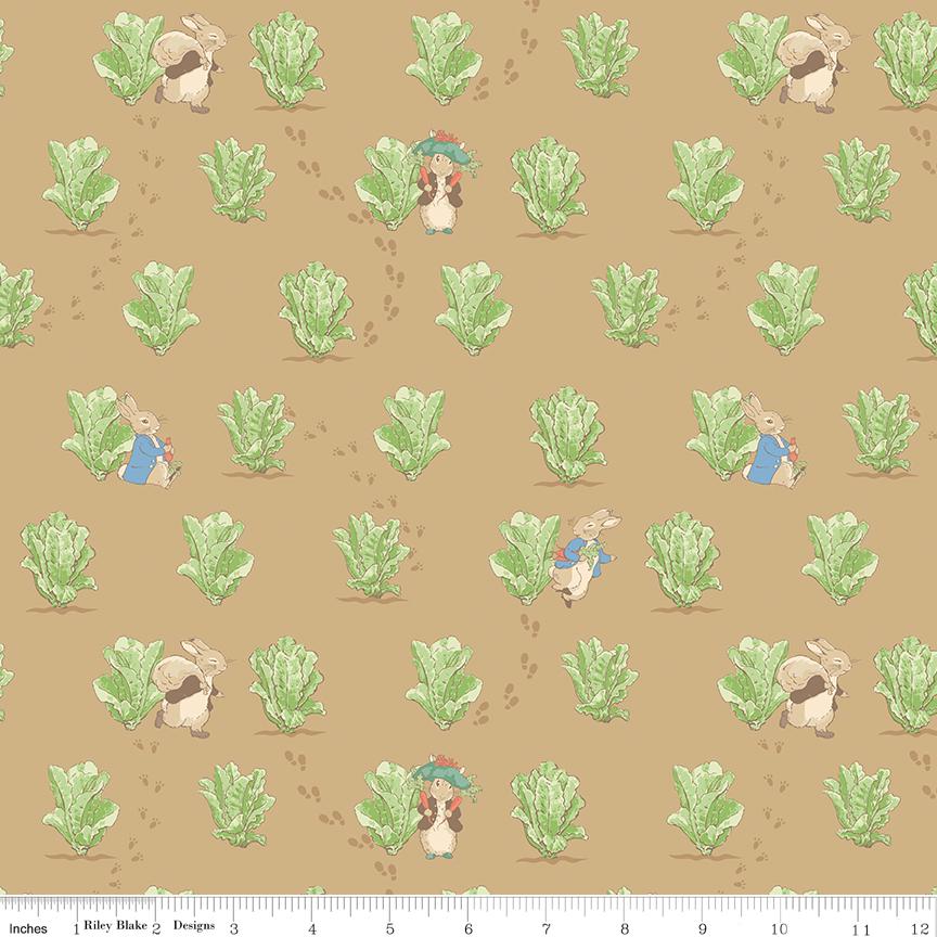 Peter Rabbit & Benjamin Bunny from Riley Blake Designs Layer Cake 42 piece collection of 10 inch squares.  10 inch stacker