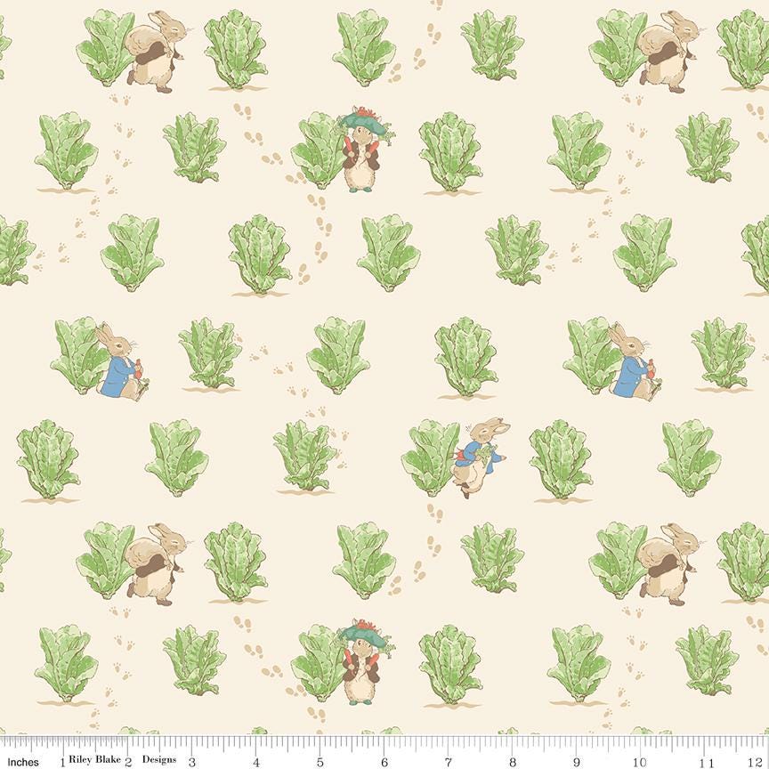 Peter Rabbit & Benjamin Bunny from Riley Blake Designs Layer Cake 42 piece collection of 10 inch squares.  10 inch stacker