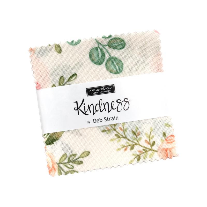 Kindness by Deb Strain for Moda Fabrics. Quilter's Cotton Mini Charm Pack of 42 2.5 x 2.5 inch squares