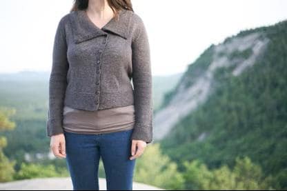 Moto Jacket Knitting Pattern 4 page booklet by NNK Press sweater pattern and instructions for adult women