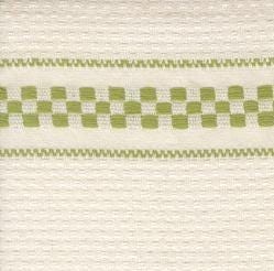 16" Rosie Waffle Check Cream & Green Toweling 100% cotton by Moda.  Hemmed on both edges continuous cuts for length.