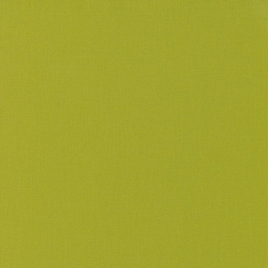 Bella Solids in Pesto by Moda.  Continuous cuts of Quilter's Cotton Fabric
