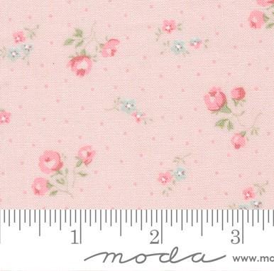 Abide Small Floral Dots in Pink by Brenda Riddle Designs for Moda continuous cuts of Quilter's Cotton Fabric