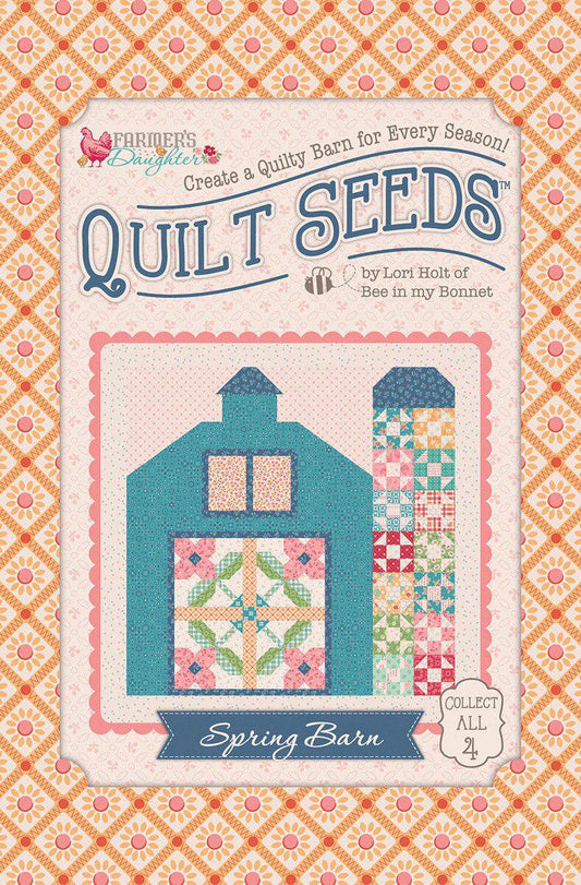 Spring Barn Farmer's Daughter Quilt Seeds pattern by Lori Holt for Riley Blake Designs.  Directions for 1 block in a "seed pack" envelope.