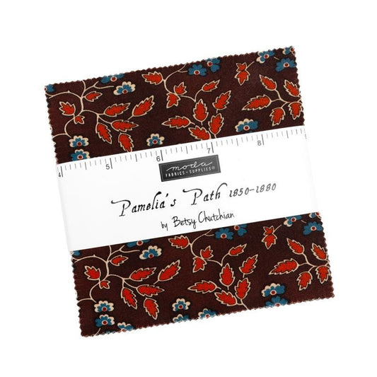 Pamelias Path 1850-1880 by Betsy Chutchian for Moda Fabrics. Quilter's Cotton Charm Pack of 42 5 x 5 inch squares