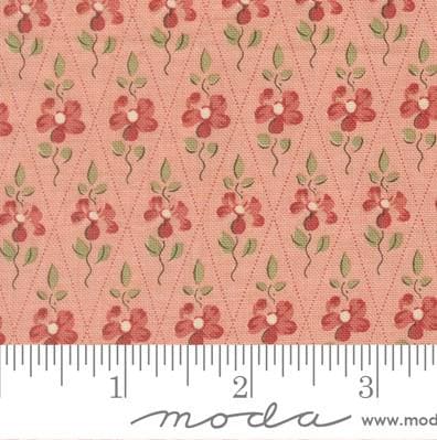 Paquerette Checks and Plaids Floral in Pale Rose from Fleur de Paris by French General for Moda. Continuous cuts of Quilter's Cotton