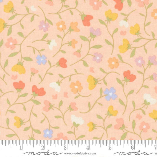 Meadow Small Floral in Petal from Pastel Prairie by My Sew Quilty Life for Moda, Continuous Cuts of Quilter's Cotton Fabric