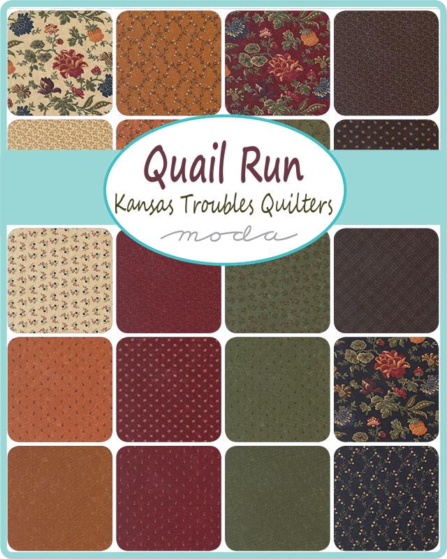 Quail Run by Kansas Troubles for Moda Fabrics. Quilter's Cotton Mini Charm Pack of 42 2.5 x 2.5 inch squares