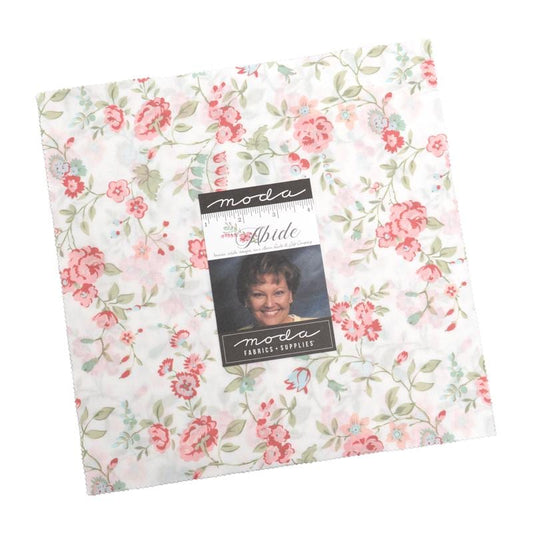 Abide Quilter's Cotton Layer Cake 42 piece collection of 10 inch squares by Brenda Riddle Designs for Moda