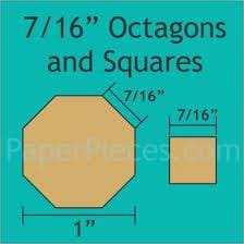 7/16 inch Octagon Papers for English Paper Piecing in pack of 100 from Paper Pieces
