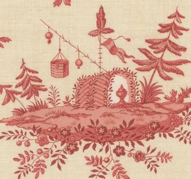 Jardinage Floral Scenic in Pearl Garance from Fleur de Paris by French General for Moda. Continuous cuts of Quilter's Cotton fabric