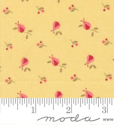 Ladybugs in Sunwashed from the Lyda Rose collection by Bunny Hill Designs for Moda continuous cuts of Quilter's Cotton Fabric