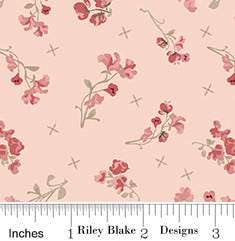 Renew Sweet Pea in Pink by Sandy Gervais for Riley Blake Designs. Continuous Cuts of Quilter's Cotton fabric