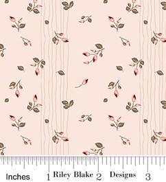 Renew Rosebuds in Pink by Sandy Gervais for Riley Blake Designs. Continuous Cuts of Quilter's Cotton fabric