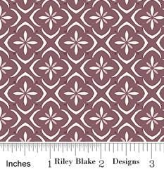 Renew Tile in Purple by Sandy Gervais for Riley Blake Designs. Continuous Cuts of Quilter's Cotton fabric