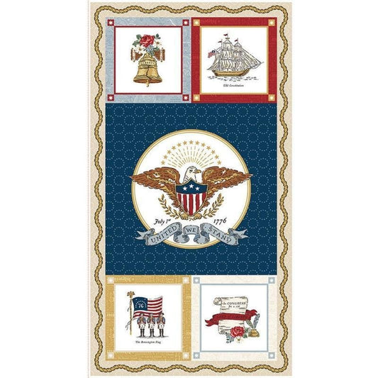 Independence Panel by RBD Designers for Riley Blake Designs.  23.5" x 43.5" panel of Quilter's Cotton fabric