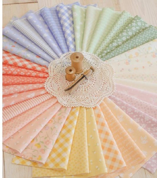 Pastel Prairie by Heather Briggs of My Sew Quilty Life for Moda Quilter's Cotton Charm Pack of 42 5 x 5 inch squares