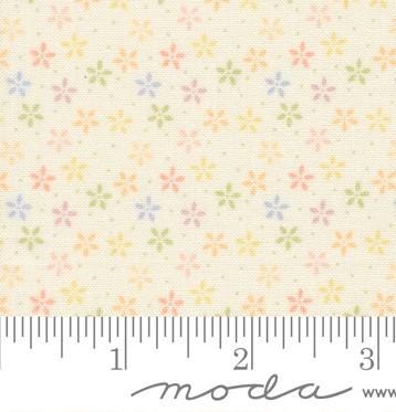 Colander Small Floral in Porcelain from Pastel Prairie by My Sew Quilty Life for Moda, Continuous Cuts of Quilter's Cotton Fabric