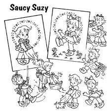 Saucy Suzy Aunt Martha's #3863 Vintage Embroidery Hot Iron Transfer Pattern