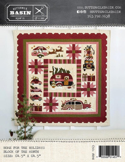 Home for the Holidays Wool & Cotton Block of the Week Quilt Patterns by Stacy West of Buttermilk Basin