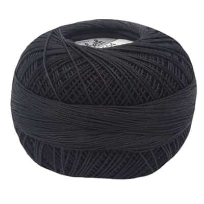 Black Lizbeth 604 Size 20 100% Egyptian Cotton Tatting Thread