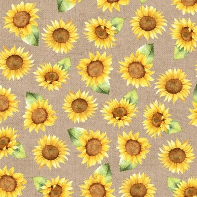 Sunflower Field by P&B Textiles Quilter's Cotton Charm Pack. 42 piece collection of 5 inch squares