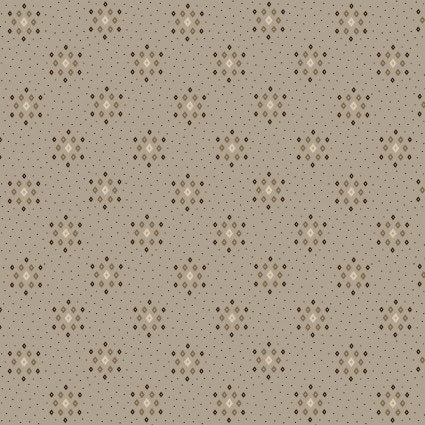 Parlor Pretties Diamond Geometric 108" wide Quilt Backing Fabric in Gray by Henry Glass continuous cuts of Quilter's Cotton Fabric