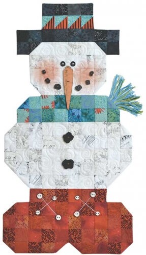 Roly Poly Snowman Pattern and Embellishment Kit. Winter Greeter #823 by Happy Hollow Designs