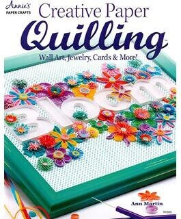 Annie's Creative Paper Quilling, a 48 page soft cover book by Ann Martin with over 25 projects for beginners as well as experienced artists